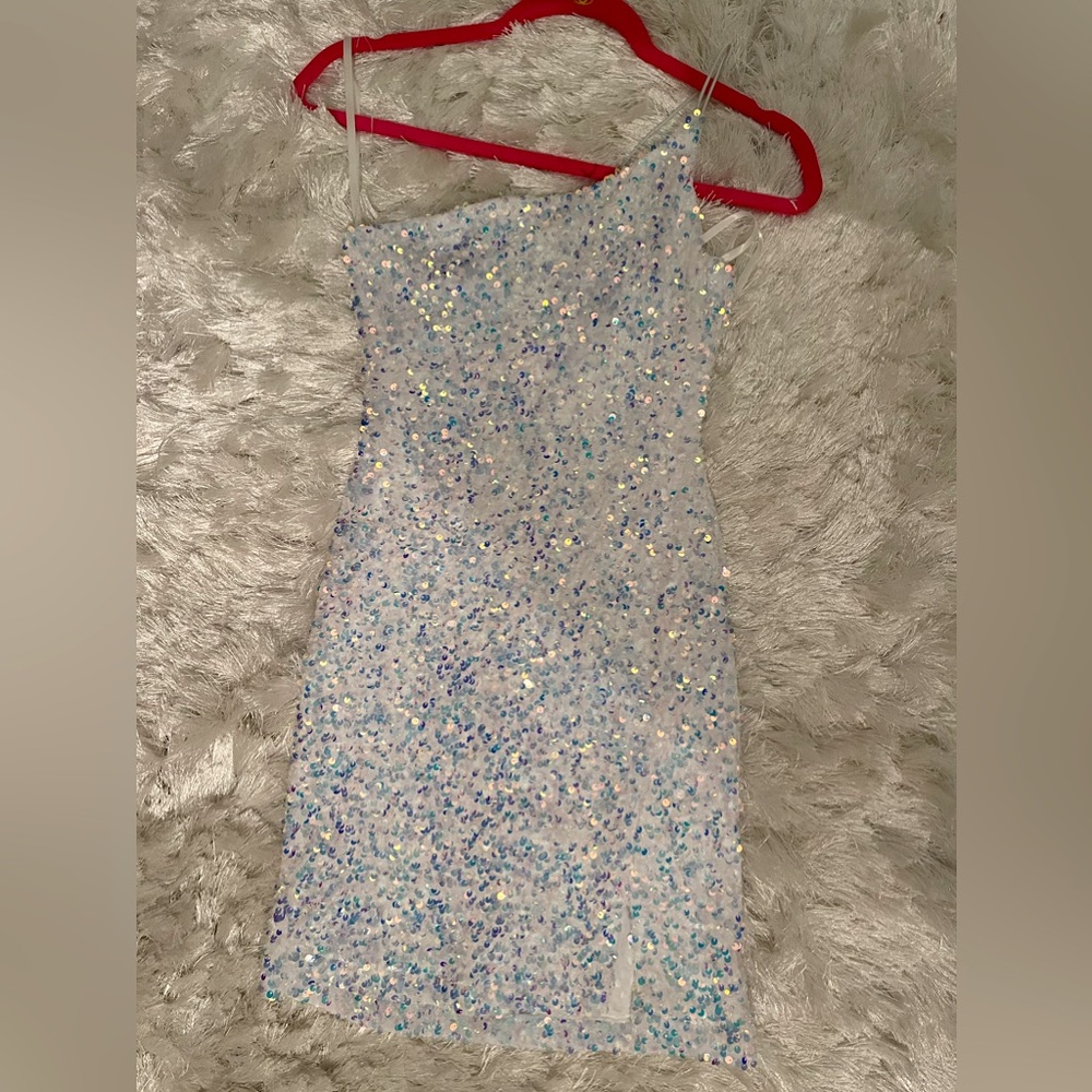 Sequin white dress